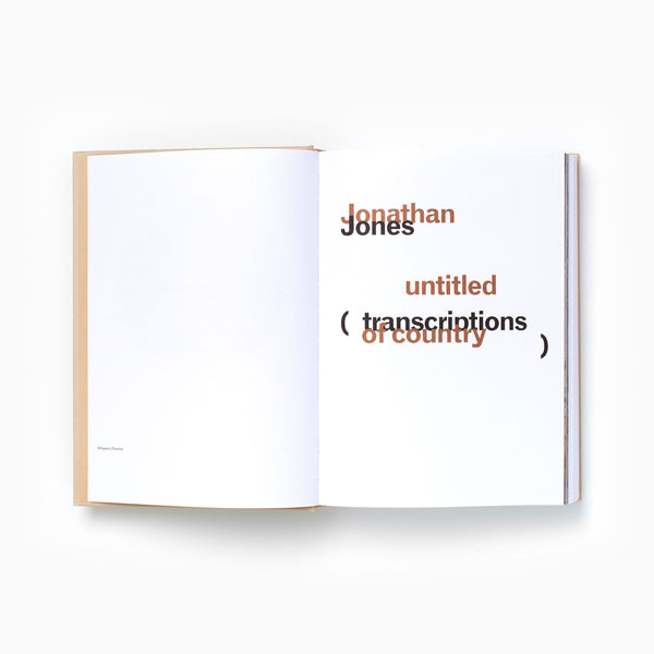 Jonathan Jones untitled (transcriptions of country) – Formist Editions